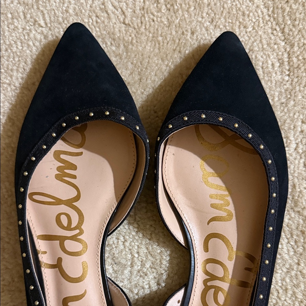 Sam Edelman Black Suede Studded Roni d’Orsay size 9 - Picture 3 of 8